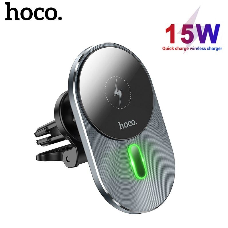 HOCO CA91 100% Original 15W  Magnetic Wireless Fast Charging Car Holder Air Vent Fast Charging Car Phone Holder For Samsung Android  Smartphone Universal