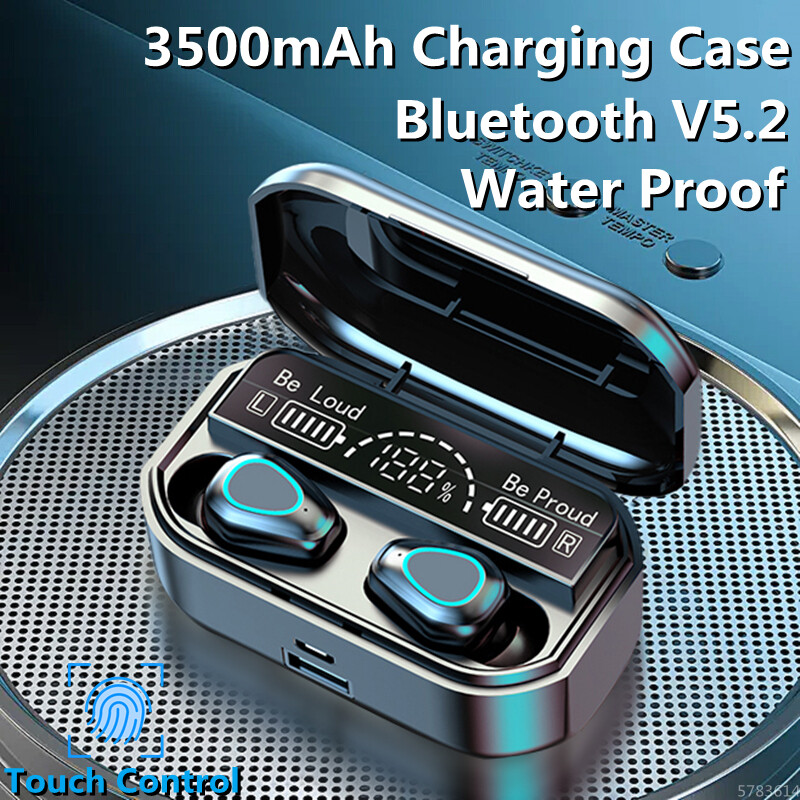 TWS Bluetooth 5.2 Earphones 2200mAh Charging Box New Wireless Headphone 9D Stereo Sports Waterproof Earbuds Headsets With Mic