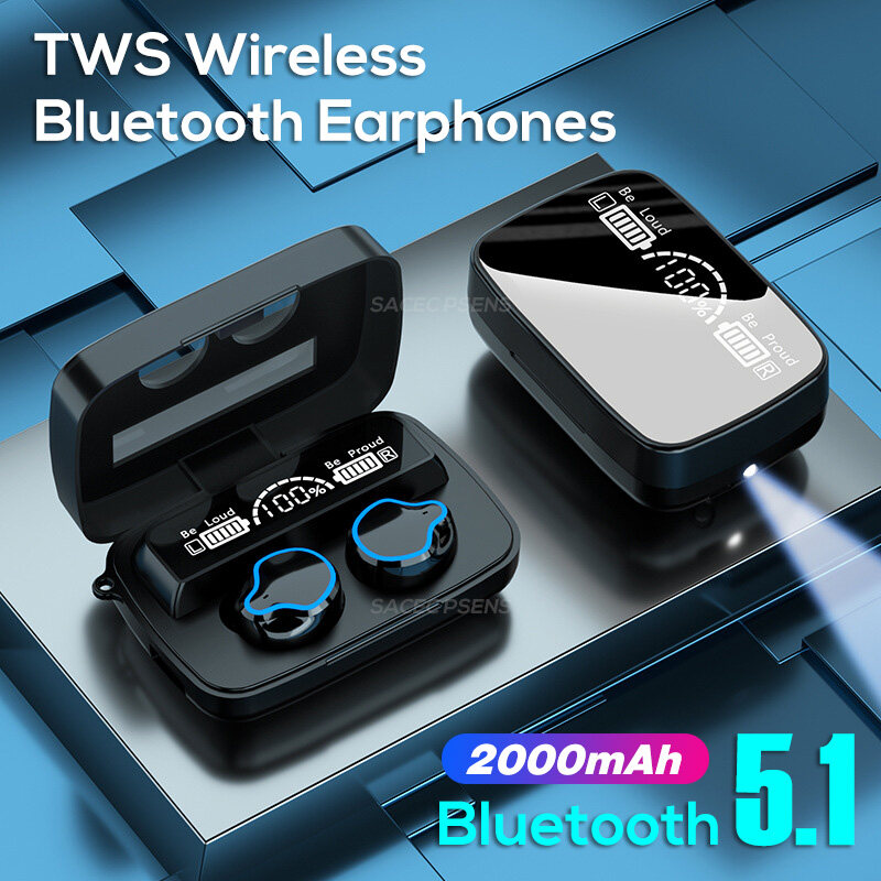 【Ready Stock】VITOG M9 Wireless Bluetooth Earphone With Mic,Touch Control Noise Reduction 5.1 TWS Wireless Earbuds For IOS Android,Waterproof HD Call Bluetooth Headset For Xiaomi Huawei iPhone Realme O