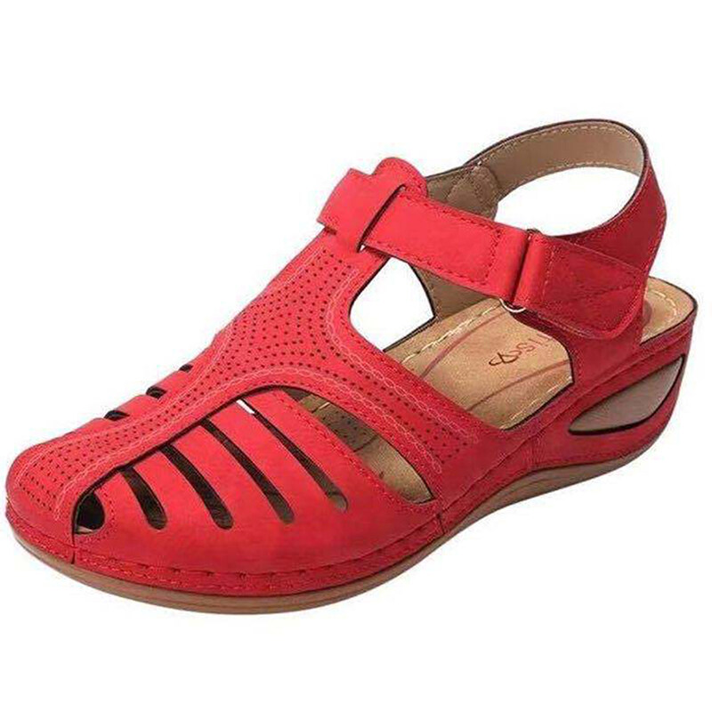 dongcheng Women Orthopedic Sandals Comfy Closed Toe Mules Summer Slippers Flat Shoes