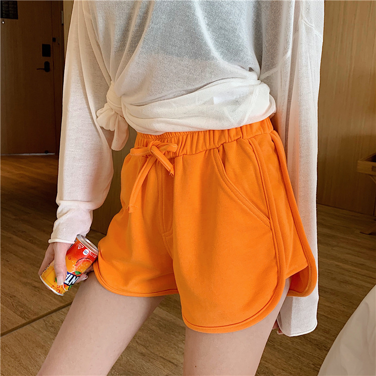 Women Sports Shorts Yoga Gym Fitness Shorts All-match High Waist Wide Loose Slimming Running Shorts