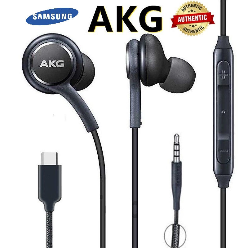 Samsung AKG Earphones 3.5mm and Type C Earpiece with Microphone In-Ear Headphone Headset Earbud