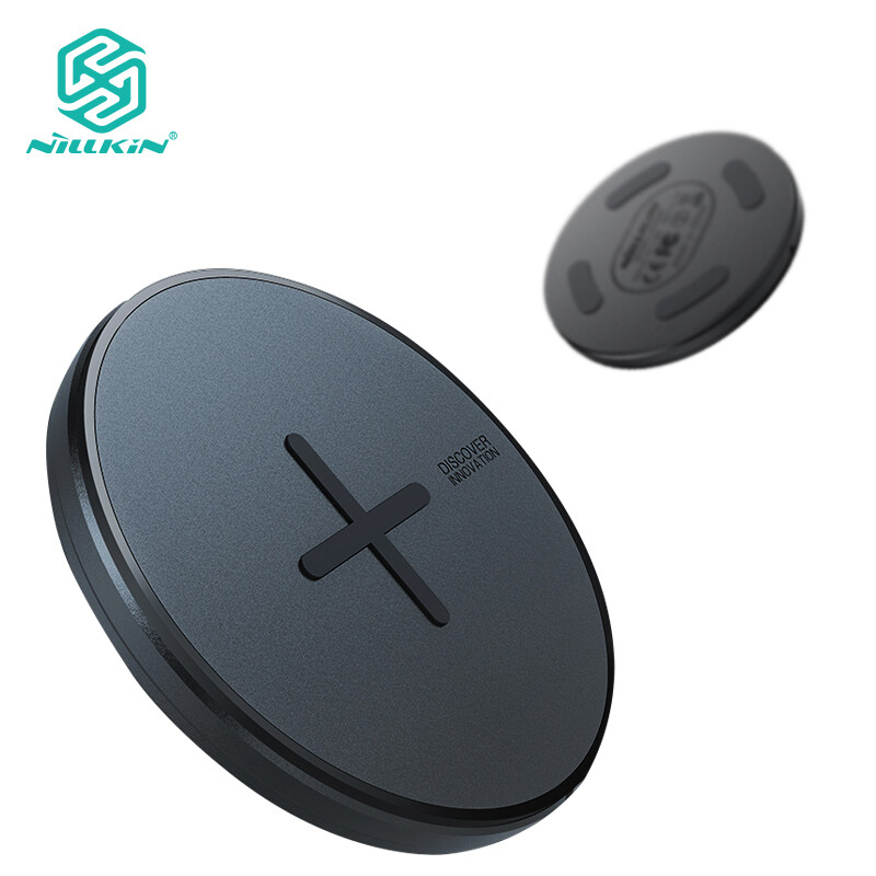 Nillkin 10W Button Fast Wireless Charger for iPhone 12 / 12 Pro /12 Pro Max Super mini Wireless Charger for Samsung Galaxy S21 Ultra / S21 Plus / S21 Wireless Charging Portable