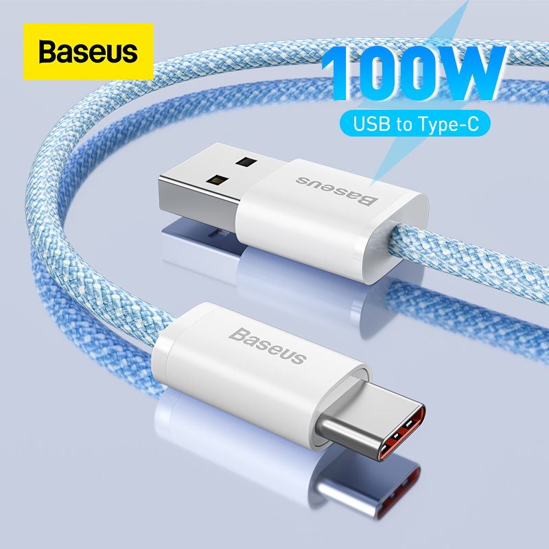 Baseus 100W USB C Cable USB C To USB Type C Cable For Macbook Pro iPad PD Fast Charger Cord Type-C Cable For Xiaomi Samsung