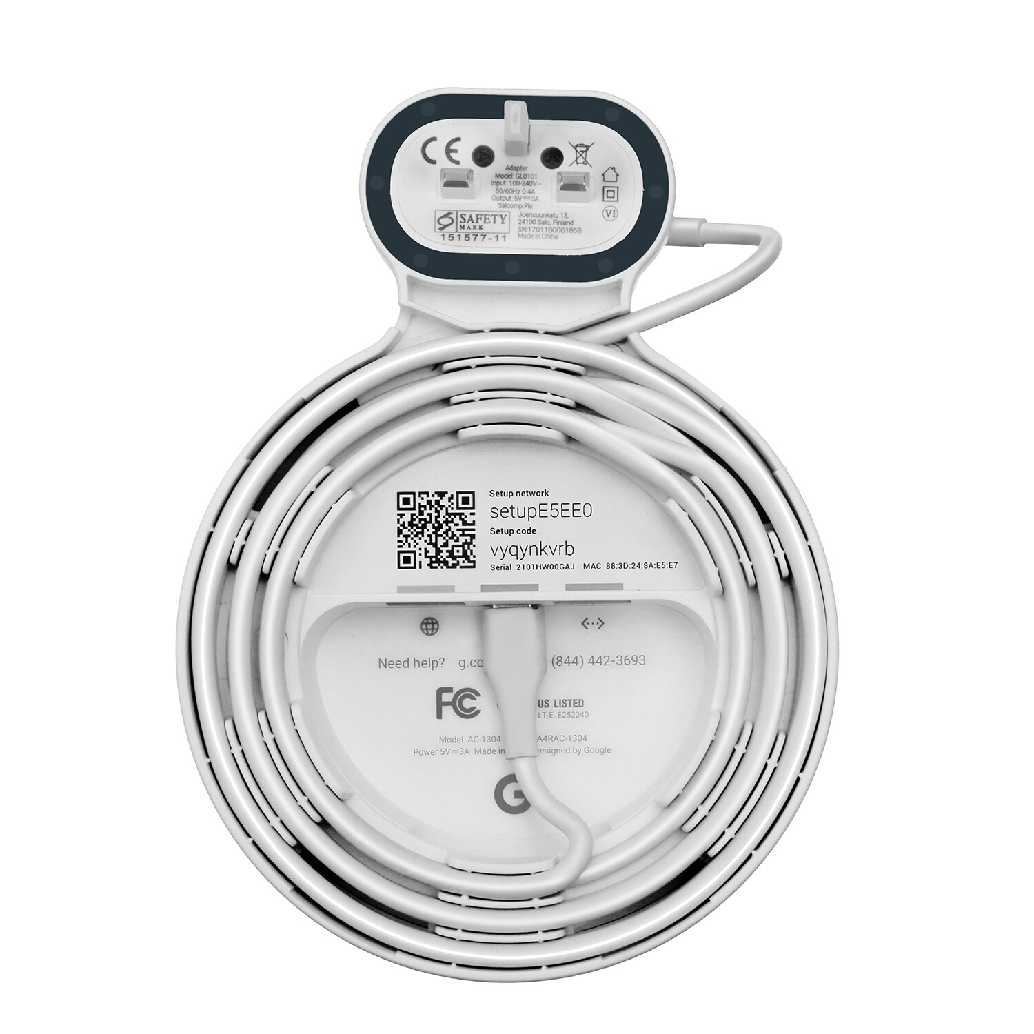 STANSTAR Google WiFi Wall Mount,WiFi Bracket Holder for Google Mesh WiFi Router and System Excellent Cord Management Without Messy Wires or Screws Fit UK Plug