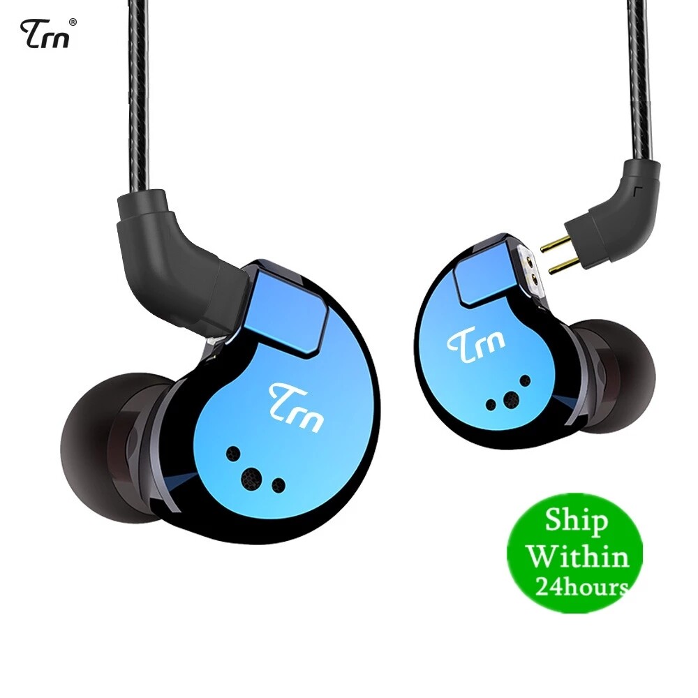 TRN V80 2BA+2DD Hybrid Metal In Ear Earphone HIFI DJ Monito Running Sport Earphone Earplug Headset Detachable Cable AS10\T2\V30